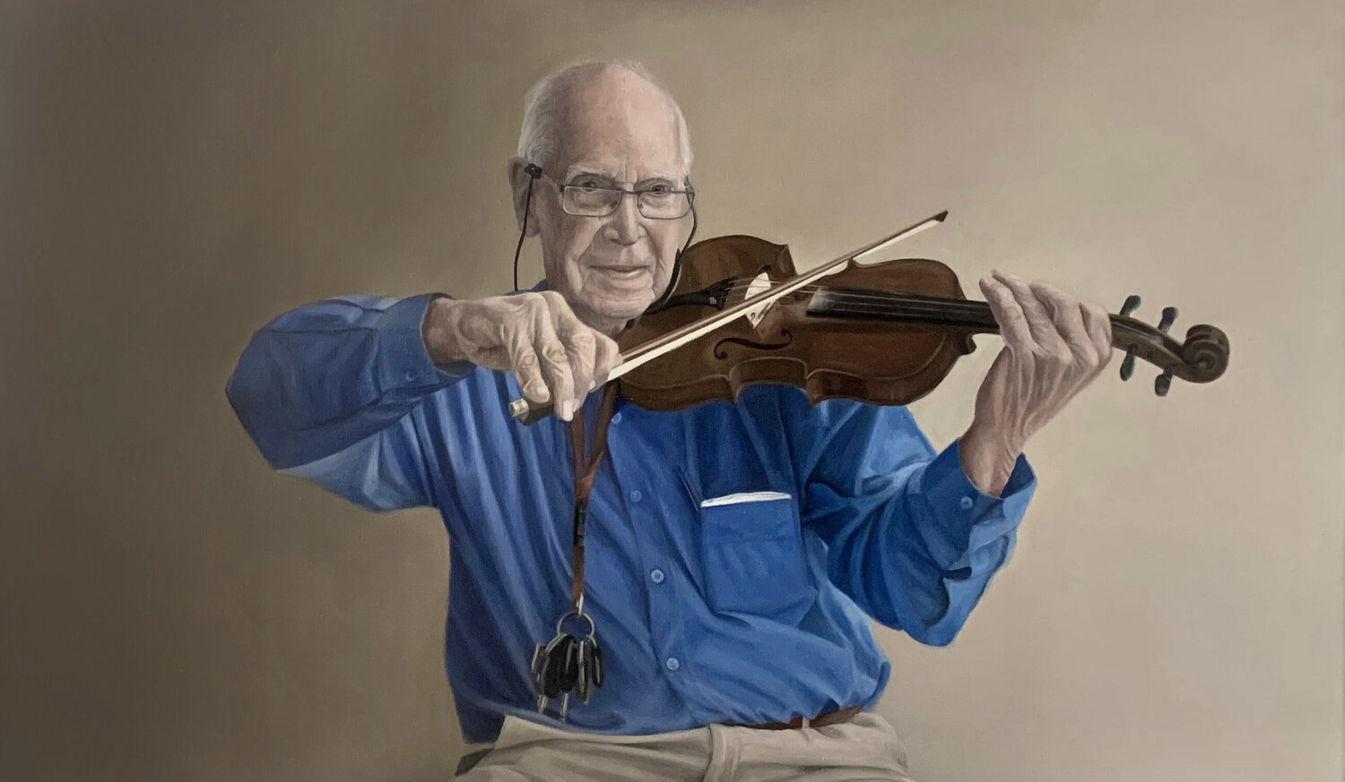 music knows no age marjon van Boeckel Original painting for sale