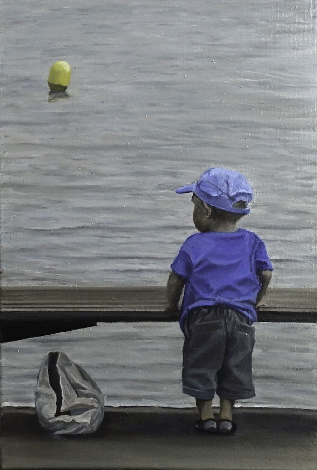 Waiting for the Ducks marjon van Boeckel Original painting for sale