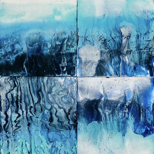 Glacial Drift – Abstract Nature by EMAN KHALIFA, Painting for Sale on Select