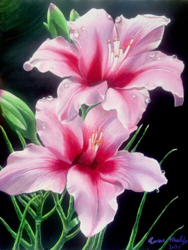 Desire - Floral by EMAN KHALIFA, Painting for Sale on Select