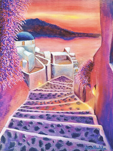 Warm Embrace – Landscape by EMAN KHALIFA, Painting for Sale on Select