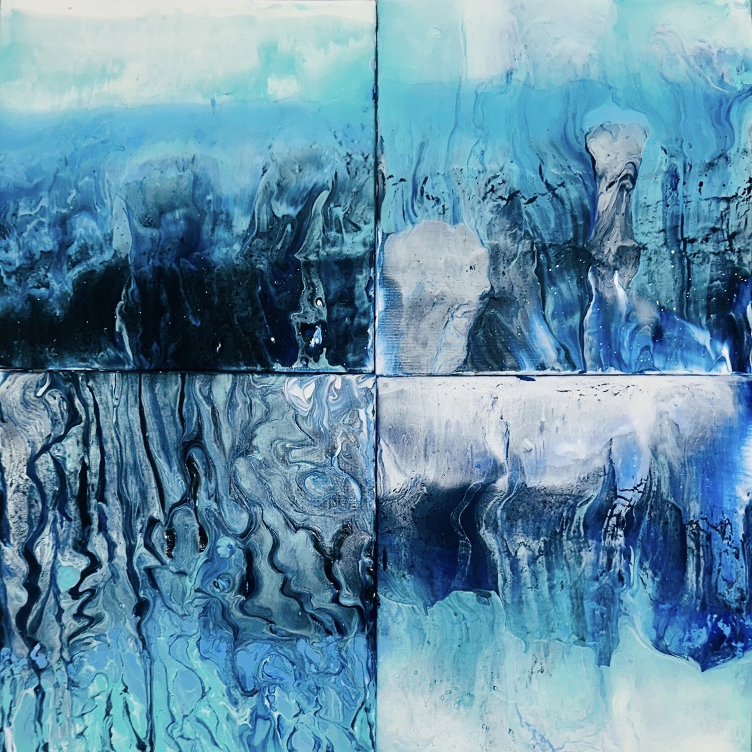 Glacial Drift – Abstract Nature EMAN KHALIFA Original painting for sale