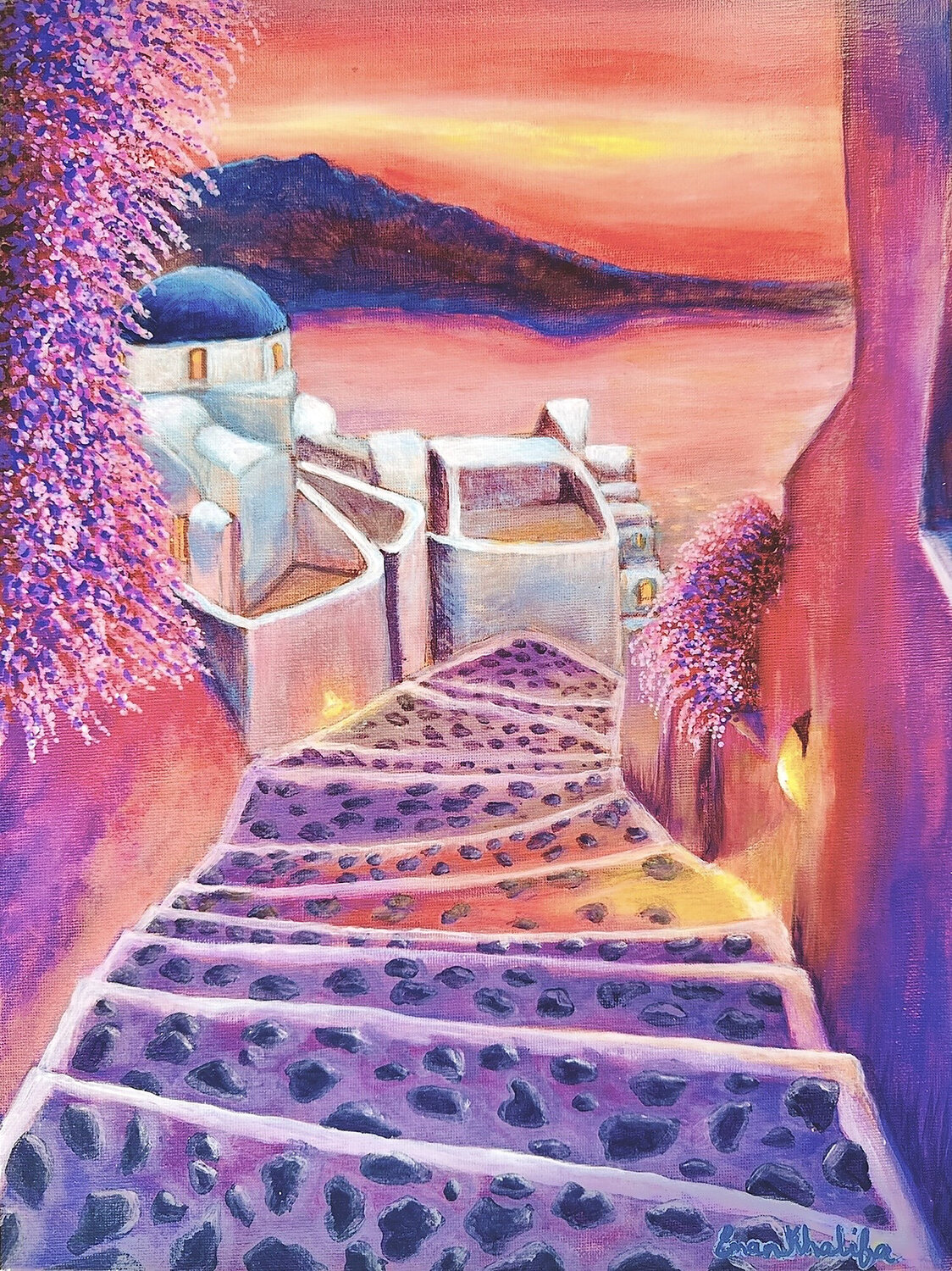 Warm Embrace – Landscape EMAN KHALIFA Original painting for sale