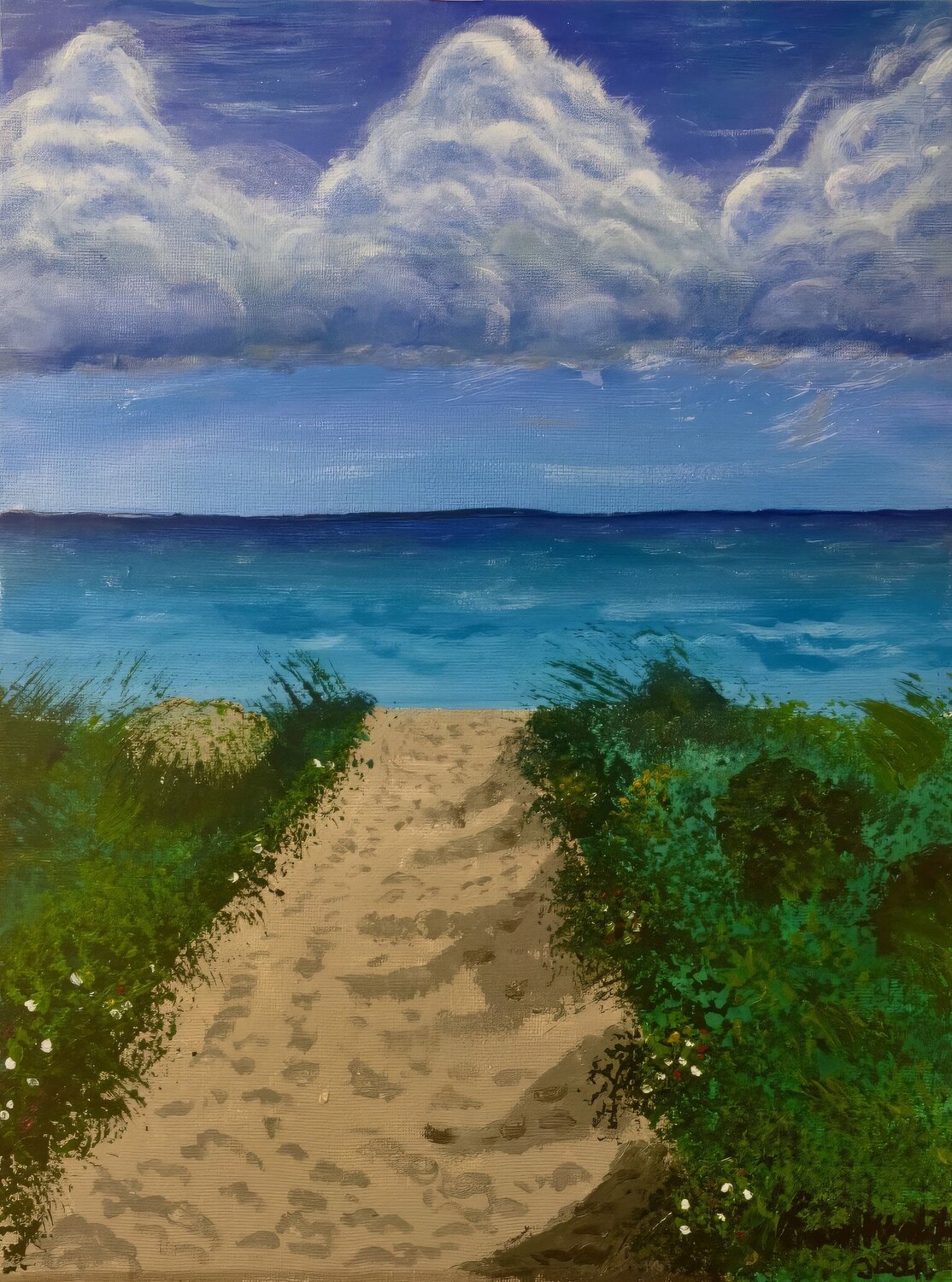 Edge of Calm - Seascape EMAN KHALIFA Original painting for sale