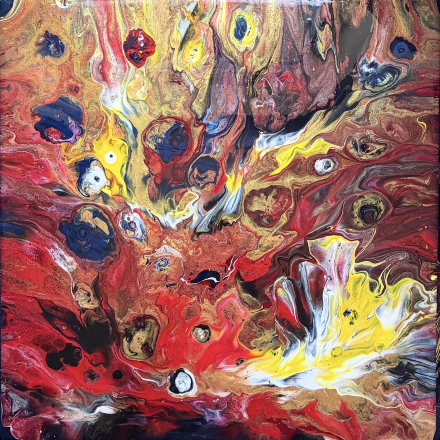 Irresistible – Original Abstract Fire Painting EMAN KHALIFA Original painting for sale