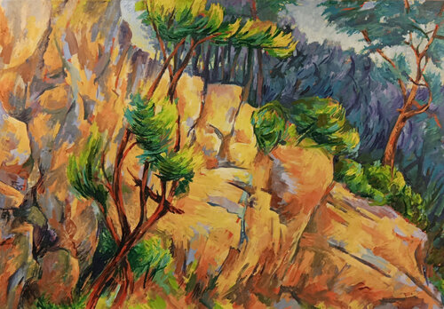 Steinbruch am Hammermühler Berg by Florian Weiss, Painting for Sale on Select