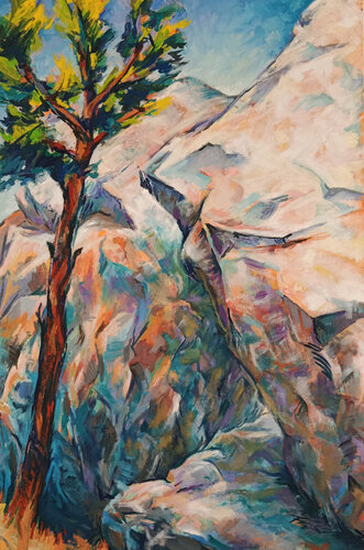 Der weiße Felsen by Florian Weiss, Painting for Sale on Select