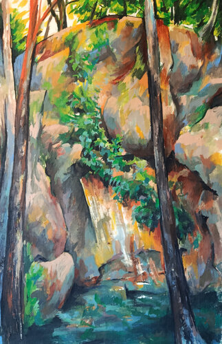 Felswand am Talacker by Florian Weiss, Painting for Sale on Select