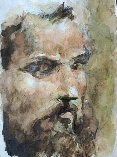 Portrait Xaver Lorenz by Florian Weiss, Painting for Sale on Select