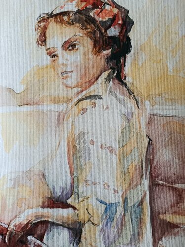 Das spanische Mädchen by Florian Weiss, Painting for Sale on Select