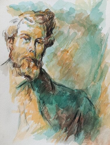 Portrait Friedrich Steger by Florian Weiss, Painting for Sale on Select