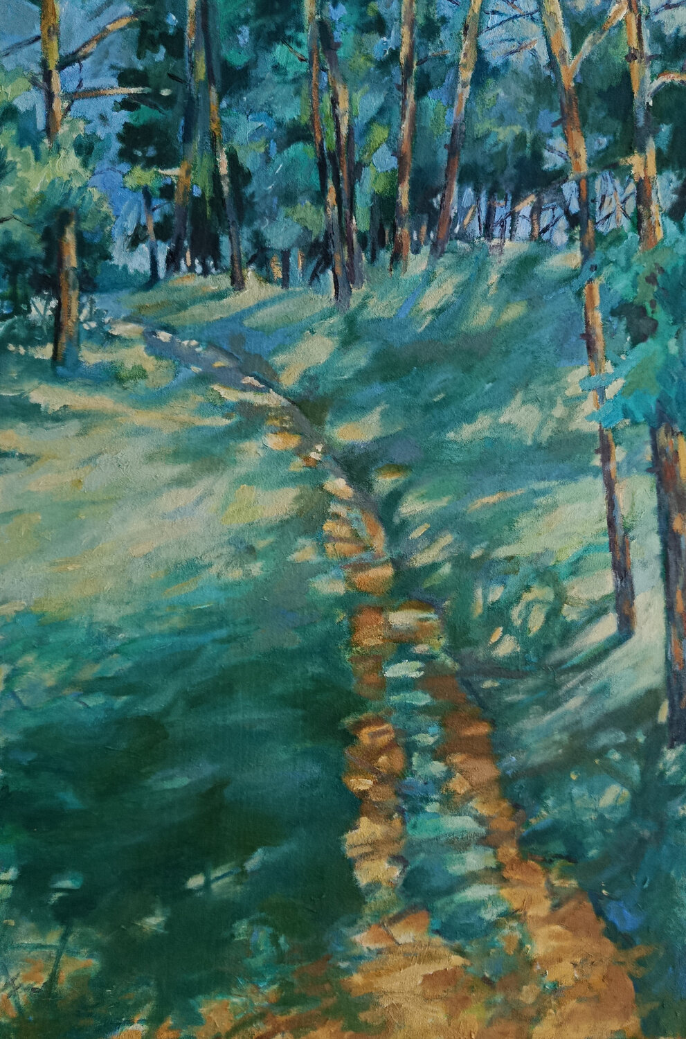 Waldweg am Tischnerberg Florian Weiss Original painting for sale