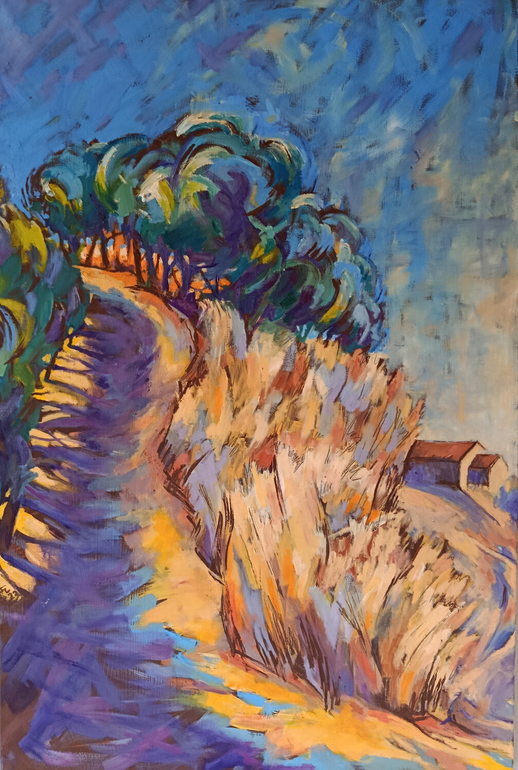 Im Weingarten Florian Weiss Original painting for sale
