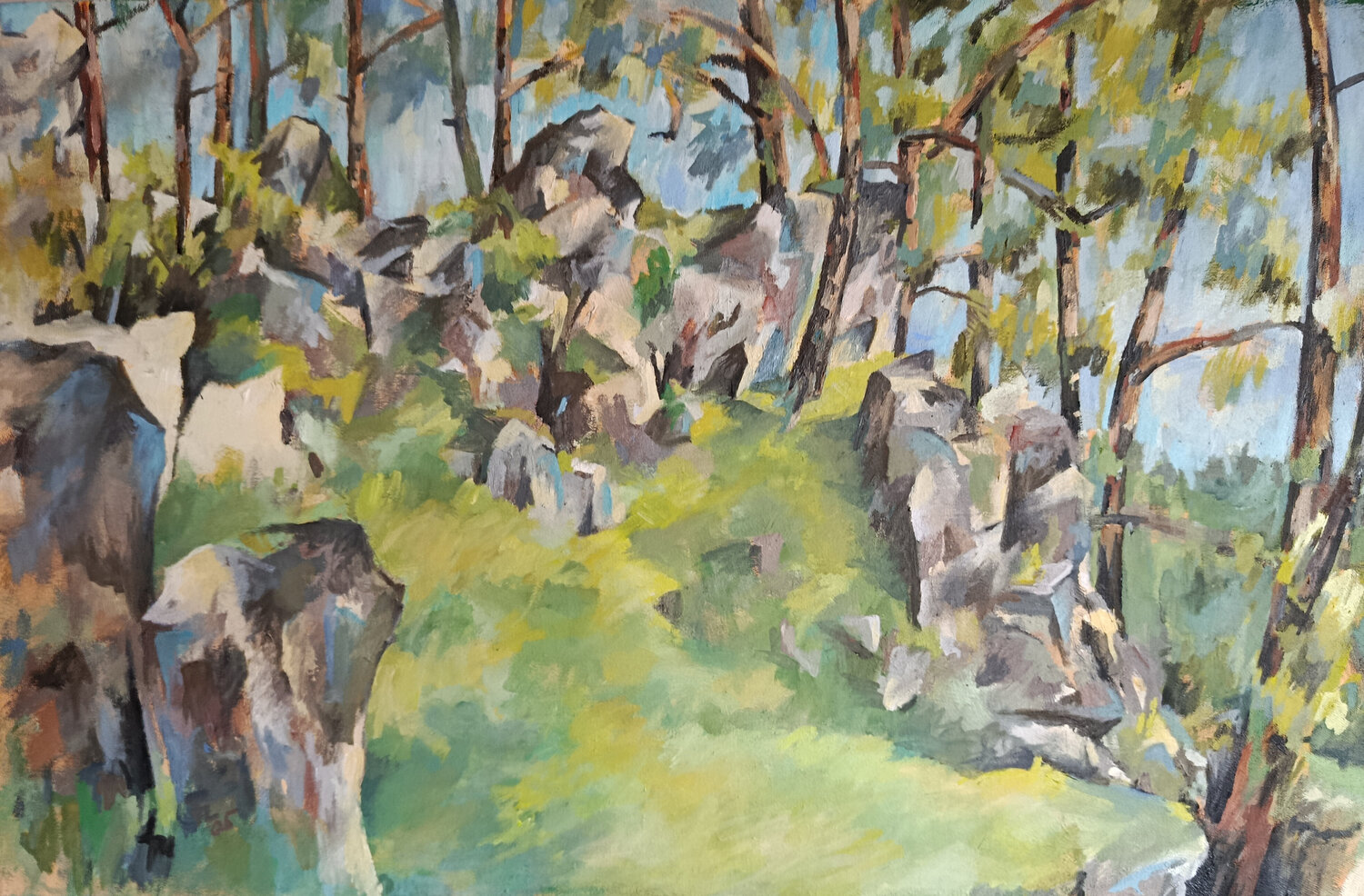 Felsgarten bei Wieslbruck Florian Weiss Original painting for sale