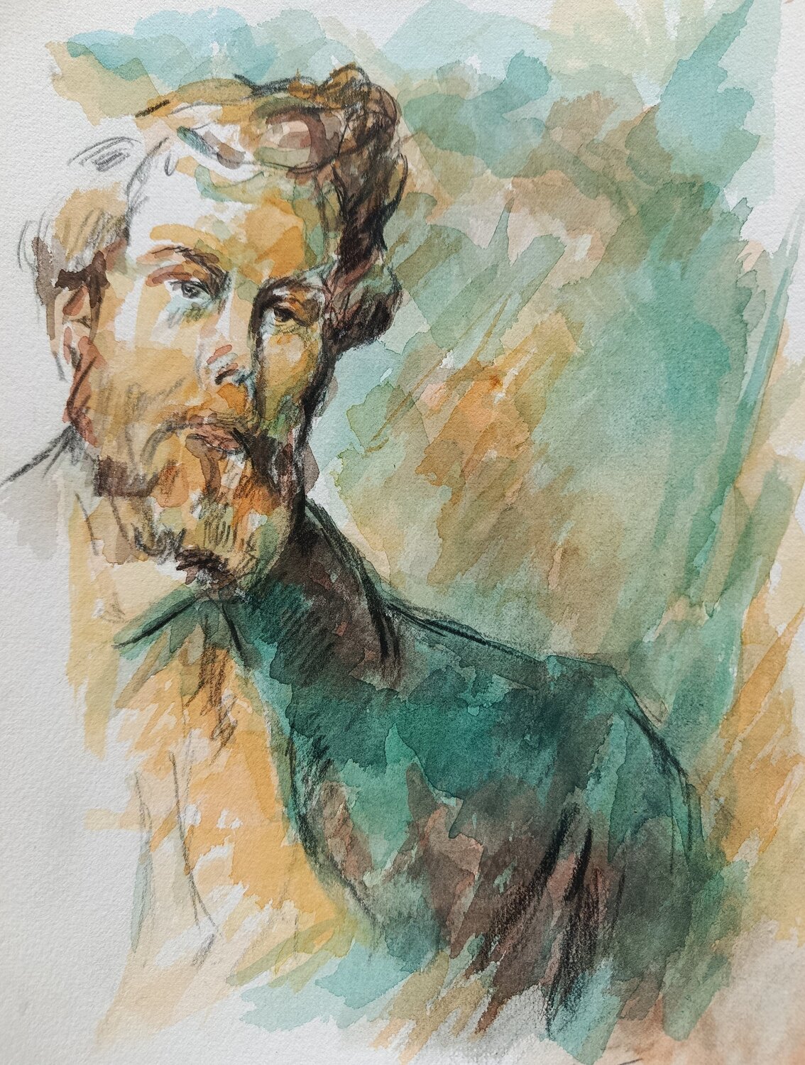 Portrait Friedrich Steger Florian Weiss Original painting for sale