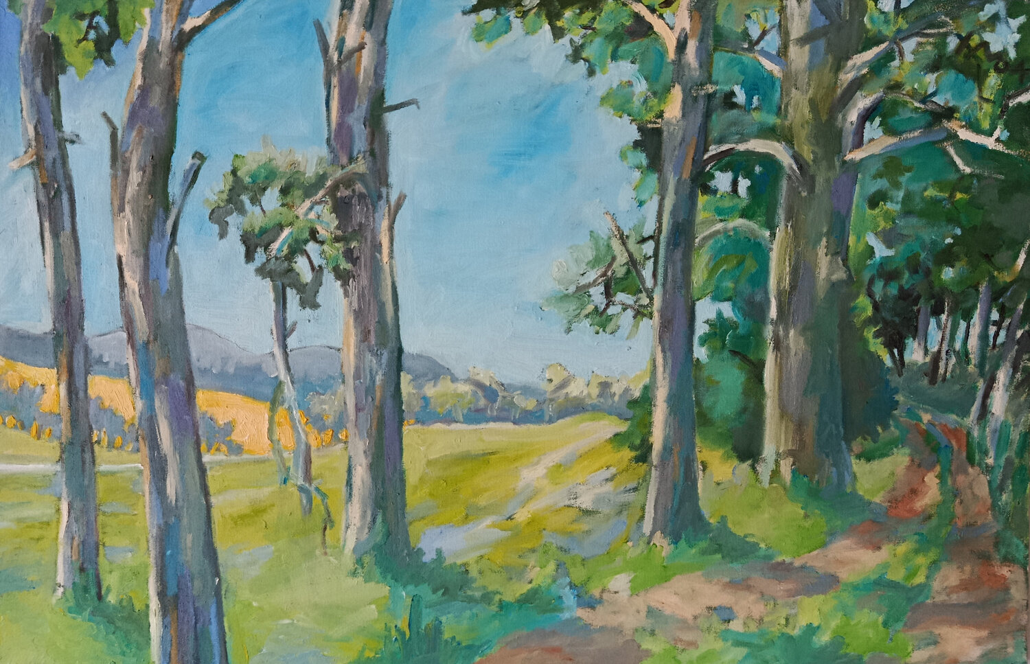 Waldweg am Brand Florian Weiss Original painting for sale