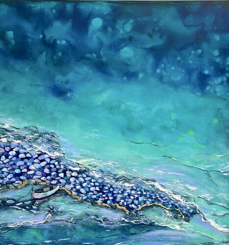 Coastal Refuge by Ellie Lasthiotaki, Painting for Sale on Select