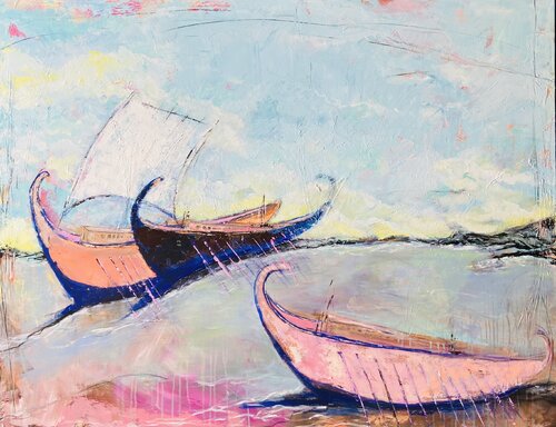 Navigating Dreams: The quest by Ellie Lasthiotaki, Painting for Sale on Select