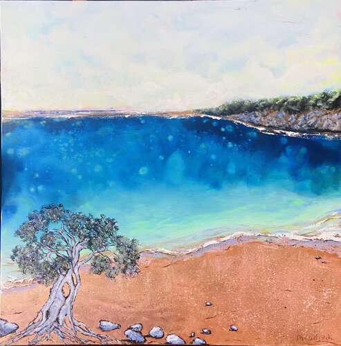 The Rock by Ellie Lasthiotaki, Painting for Sale on Select