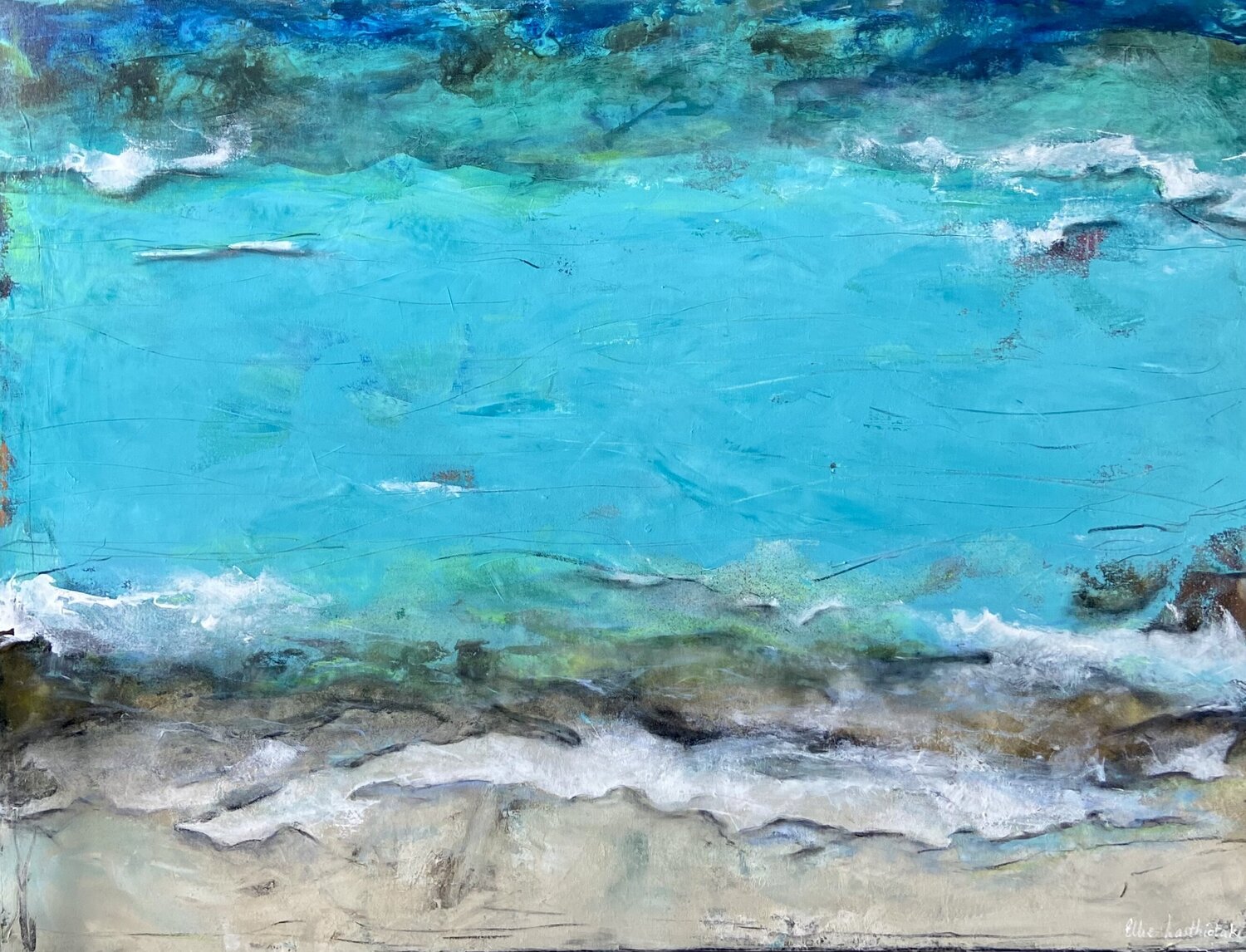 What the sea carries Ellie Lasthiotaki Original painting for sale