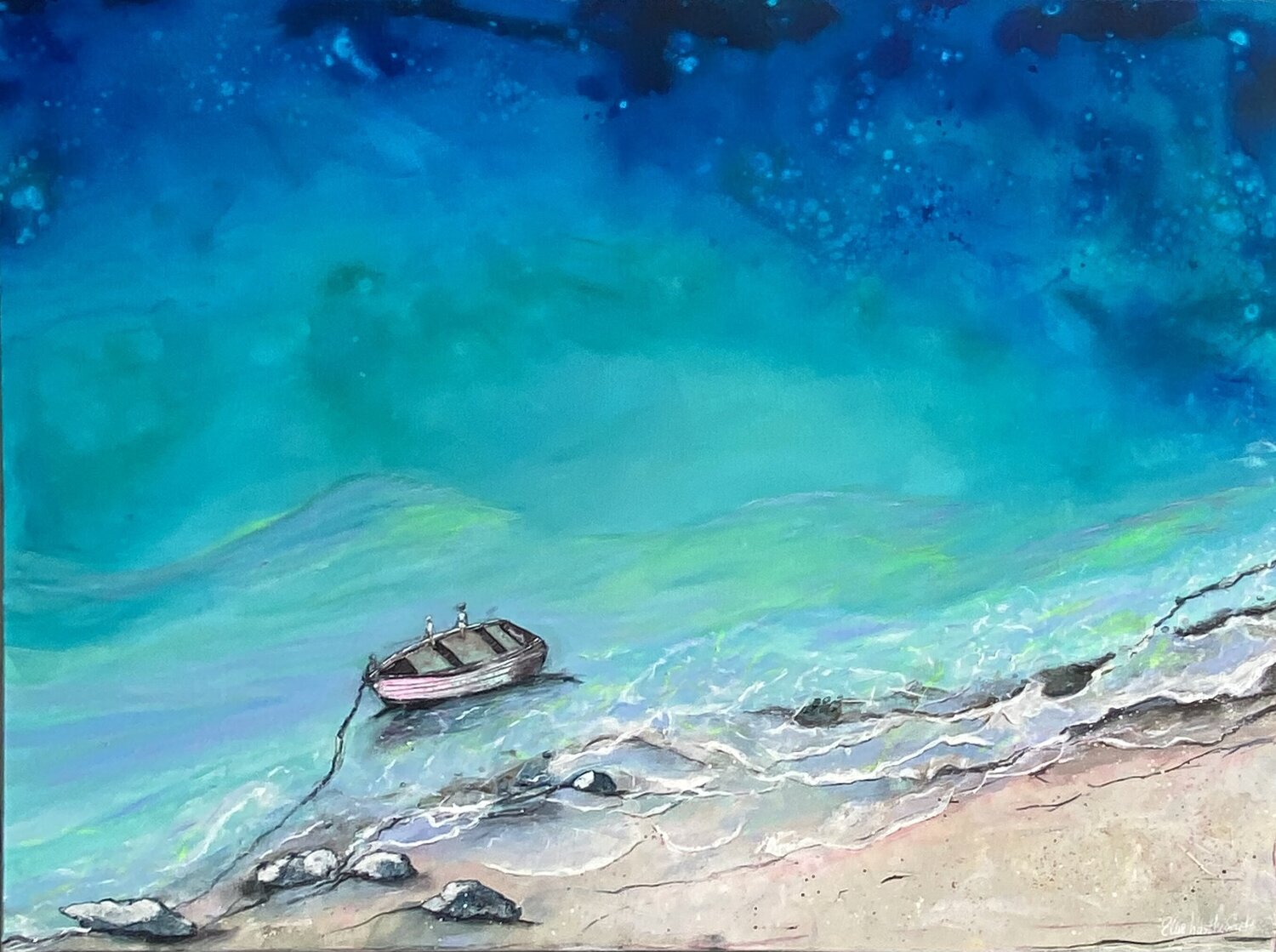 Aegean symphony Ellie Lasthiotaki Original painting for sale