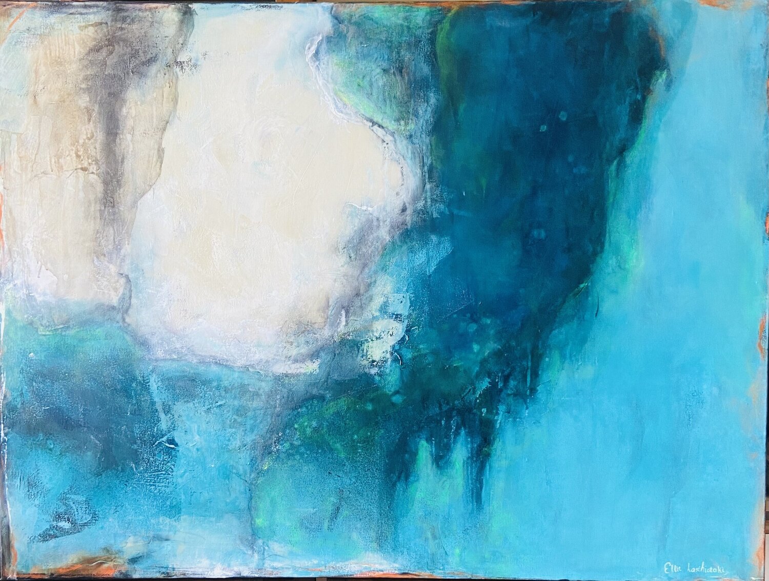 Salt and SIlence Ellie Lasthiotaki Original painting for sale