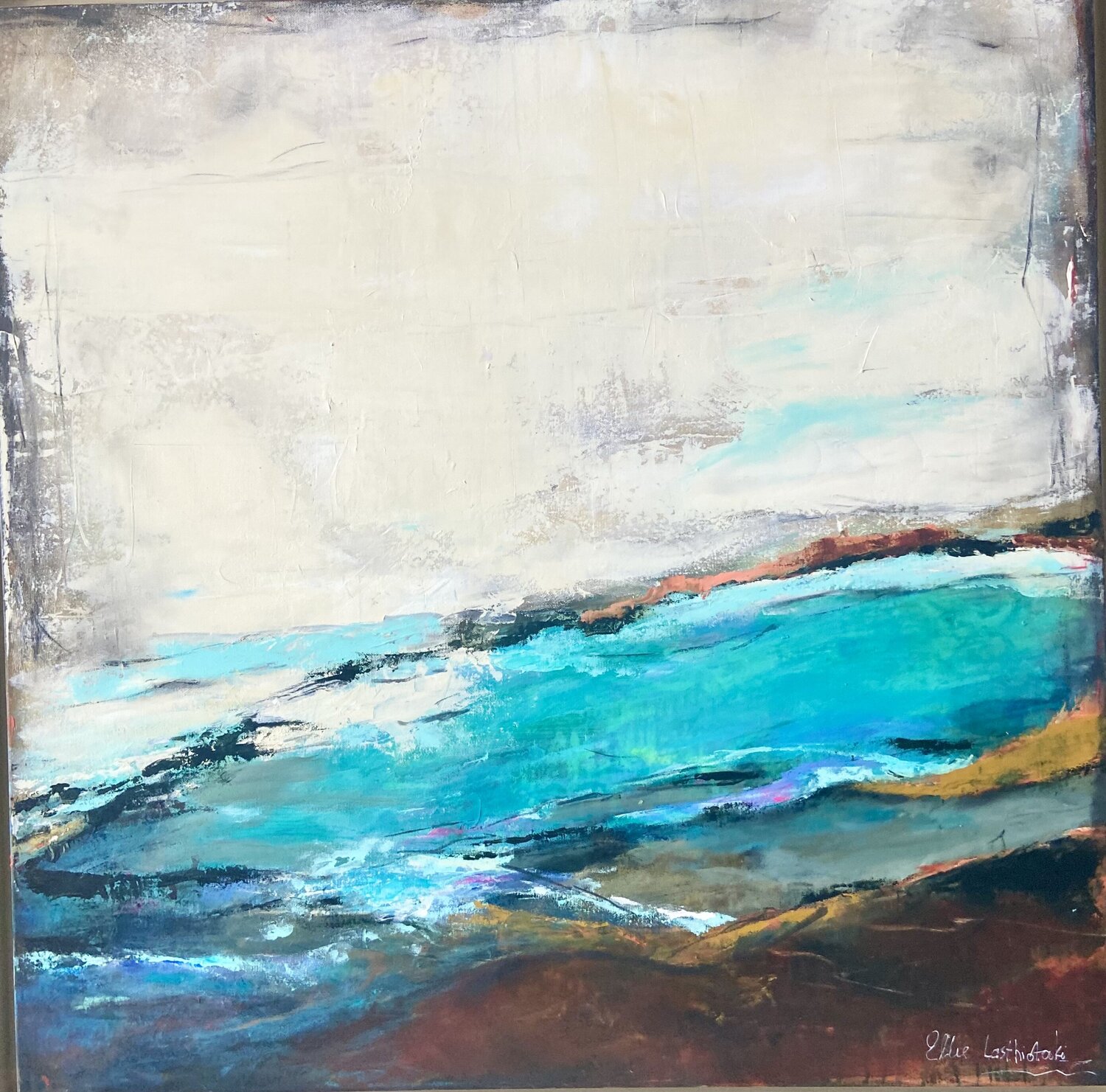 Between here and there Ellie Lasthiotaki Original painting for sale