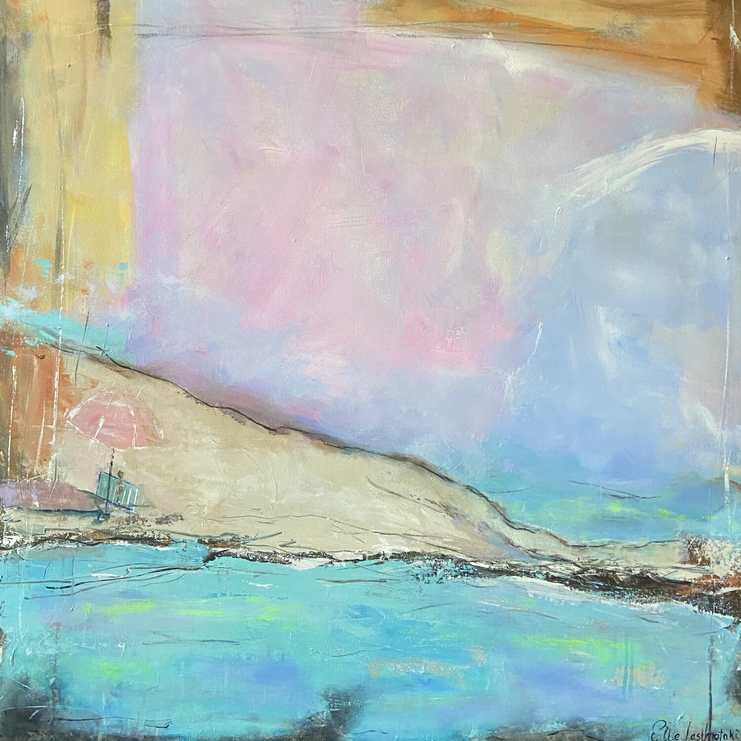 Infinite Fragments of Hope Ellie Lasthiotaki Original painting for sale