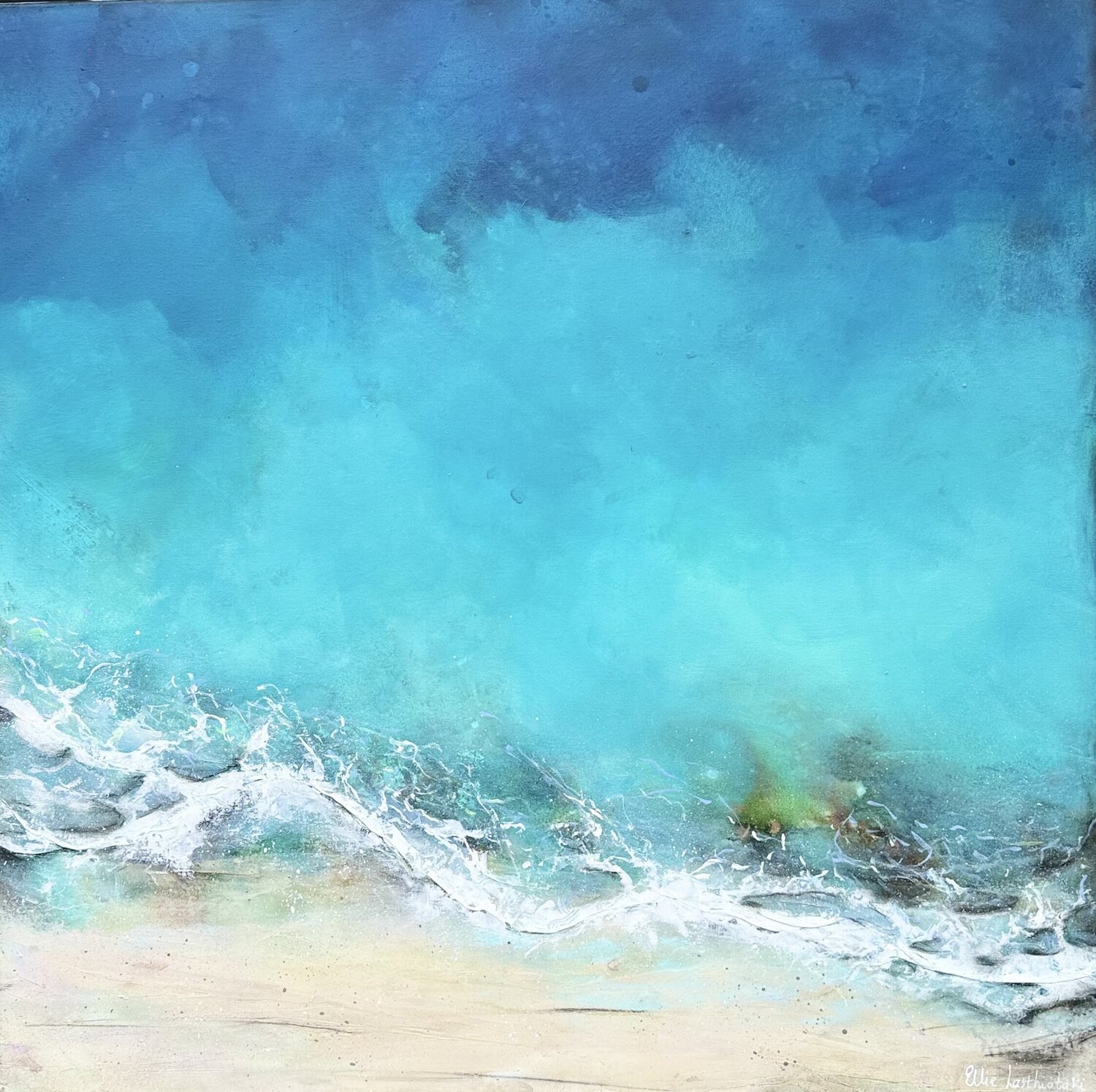 Whispering Shore Ellie Lasthiotaki Original painting for sale