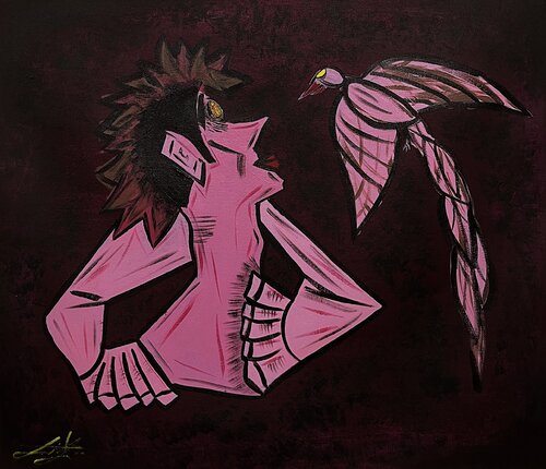 “KILLER OF DESTINY” (Vivid Blueprint Collection) by Liban Finser, Painting for Sale on Select