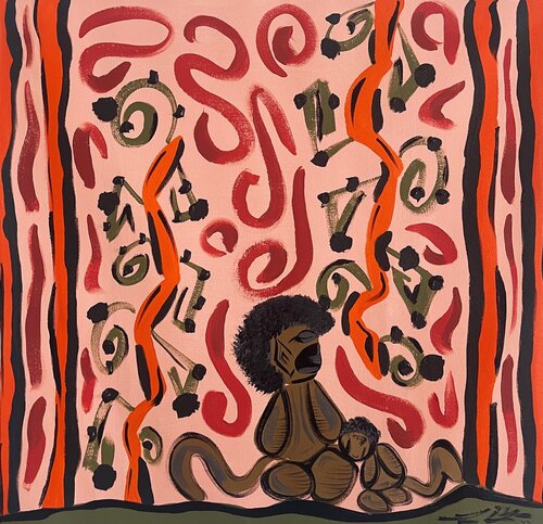 The Weight of Faith ( Guilty Collection) by Liban Finser, Painting for Sale on Select