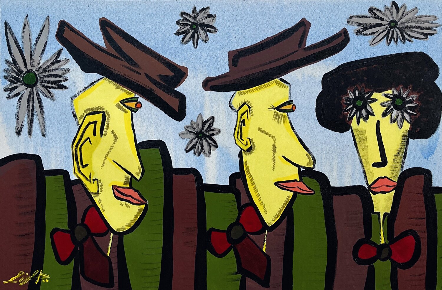 SON-FLOWER ( Petals To Dust Collection ) Liban Finser Original painting for sale