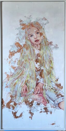 Azul 3 by Nathalie Peyrot, Painting for Sale on Select