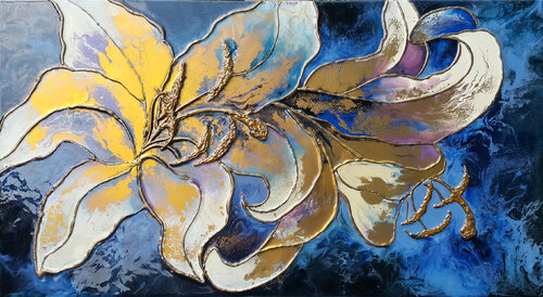 Lilies by Viktoria Lapteva, Painting for Sale on Select