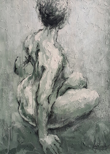 Listening to Silence by Viktoria Lapteva, Painting for Sale on Select