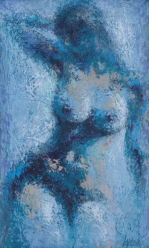 Azure Awakening by Viktoria Lapteva, Painting for Sale on Select