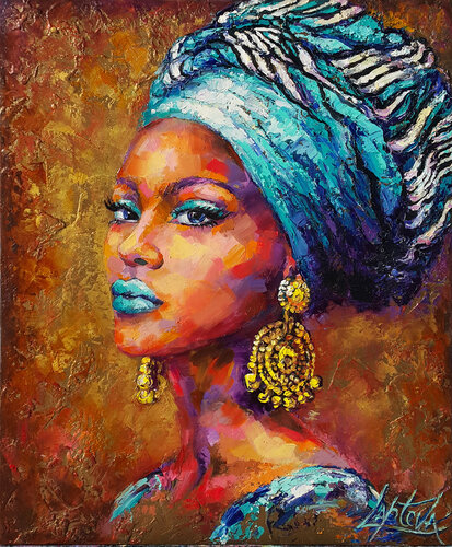 Nile Azure by Viktoria Lapteva, Painting for Sale on Select