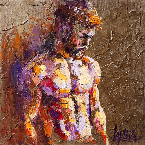 Bronzed Silhouette by Viktoria Lapteva, Painting for Sale on Select
