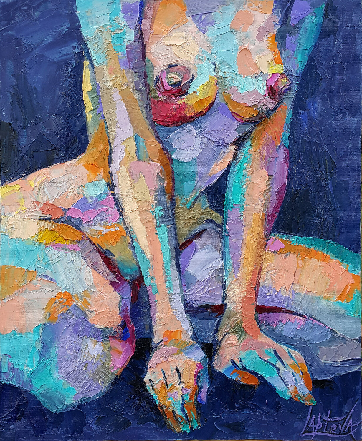 Charm of the Moon Viktoria Lapteva Original painting for sale