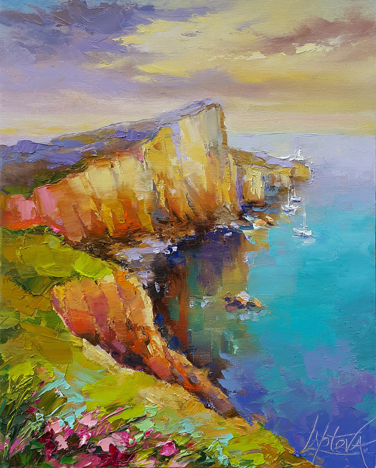 Neist Point Lighthouse Viktoria Lapteva Original painting for sale