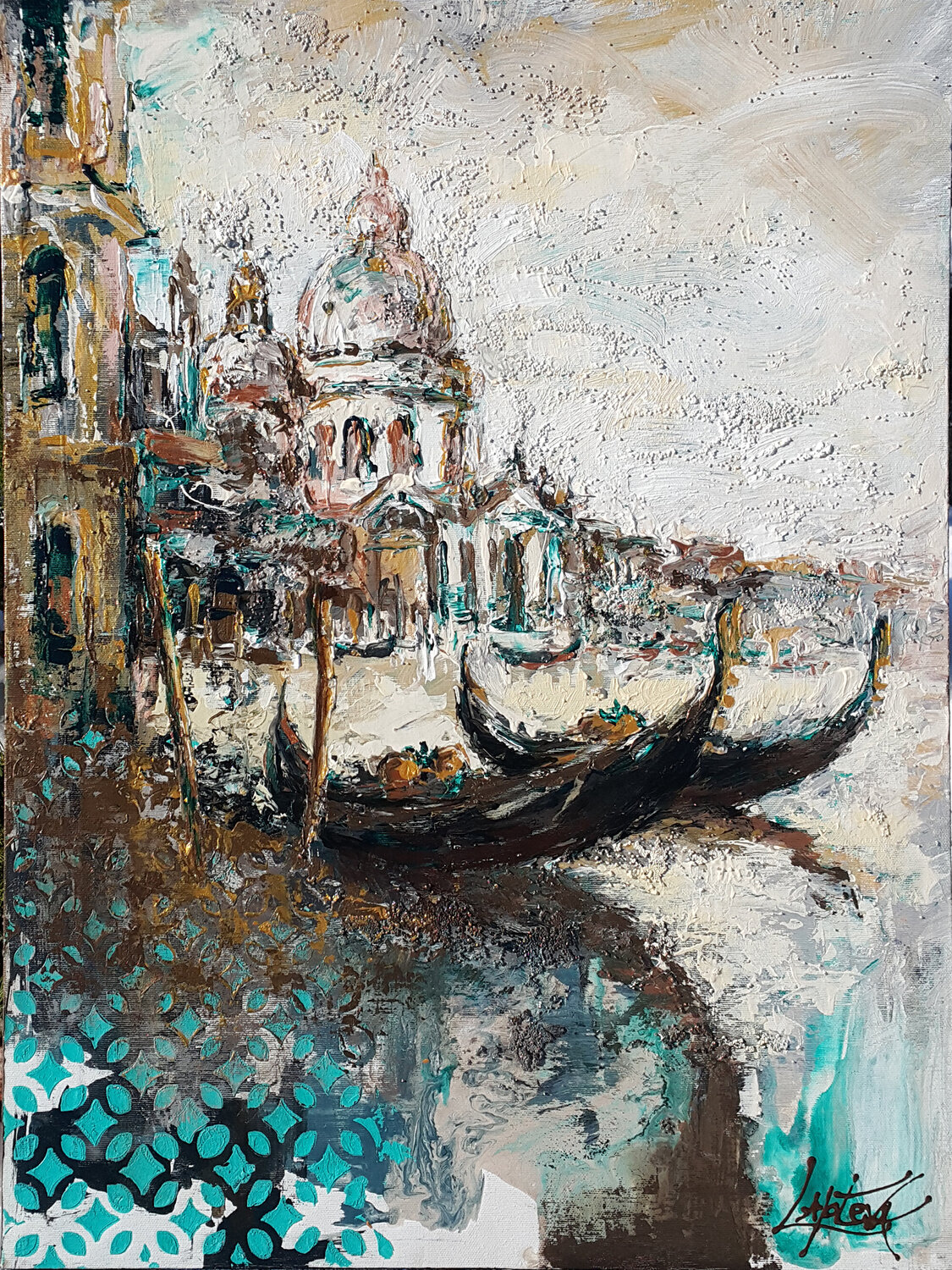 Melody of the Grand Canal Viktoria Lapteva Original painting for sale