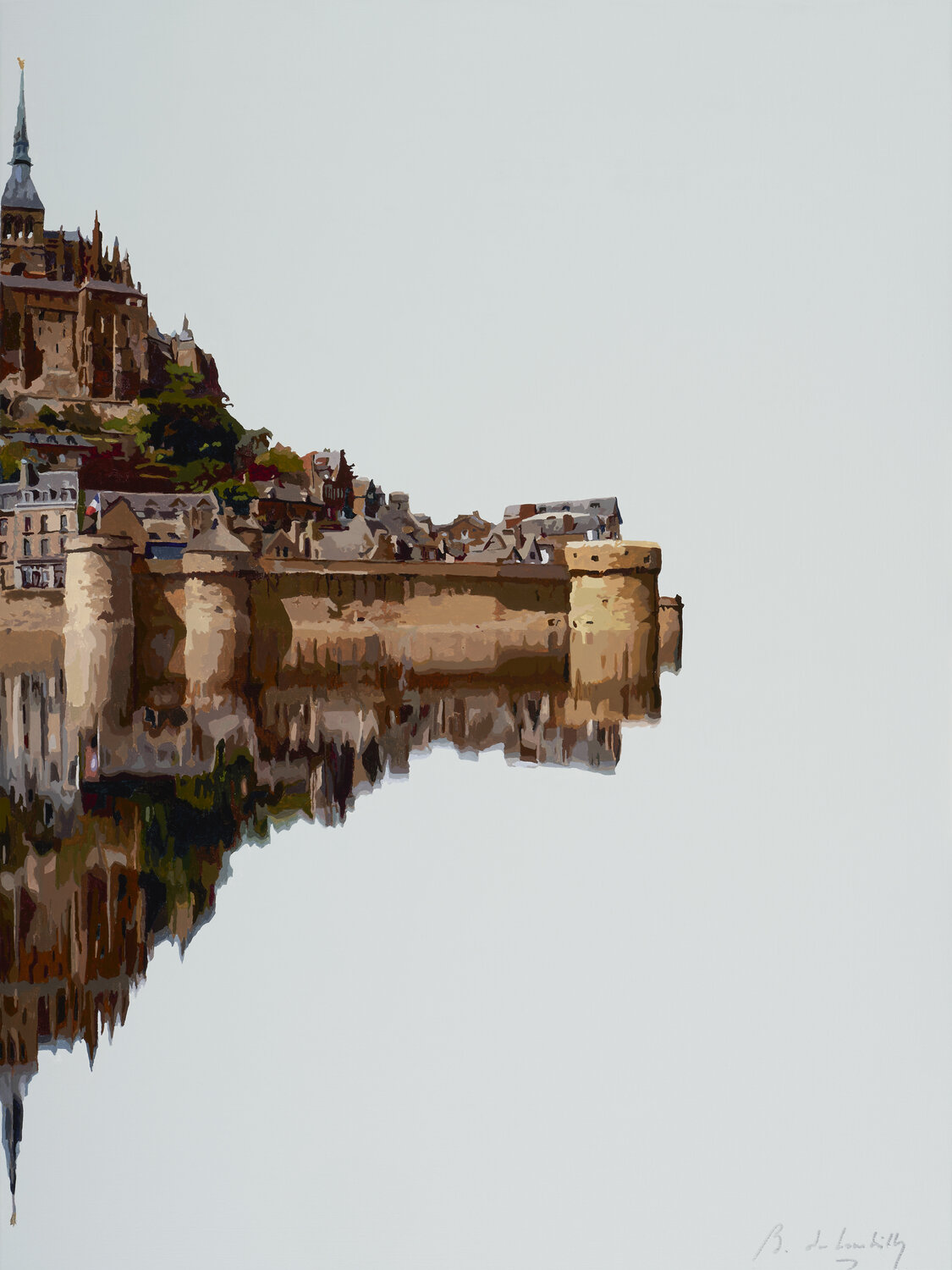Reflet éphémère du Mont baudouin de Lambilly Original painting for sale
