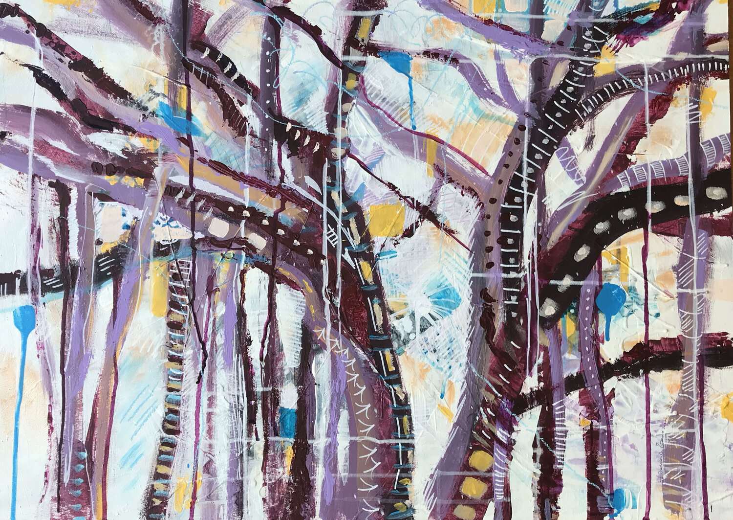 Aereal roots (radici aeree) series #1 Francesca Tesoriere Original painting for sale