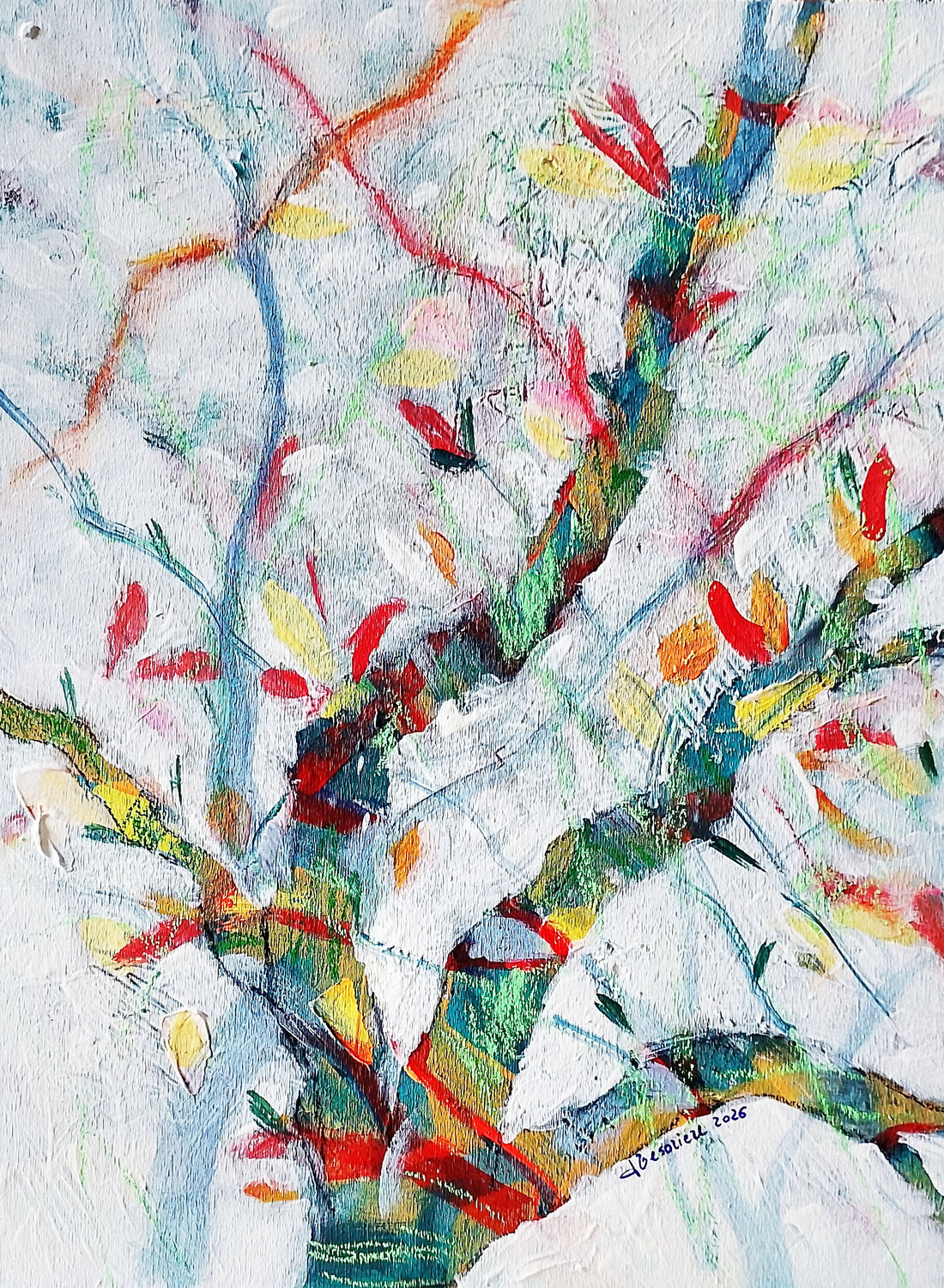 Rami policromi Francesca Tesoriere Original painting for sale