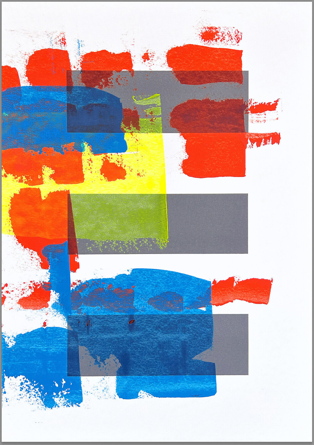 Géométrique / Gestuel n° 068 VINCENT Original painting for sale