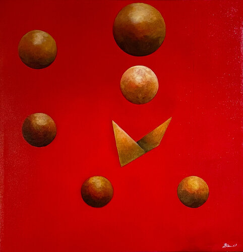 Composition For Hexagram N6 by Begoña Colomar, Painting for Sale on Select