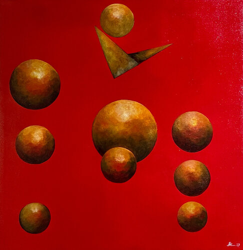 Composition For Hexagram N9 by Begoña Colomar, Painting for Sale on Select