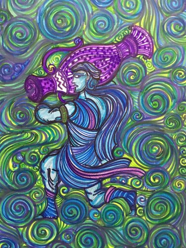 The Water Bearer von Vishal J.Singh, Zeichnungen kaufen auf Select