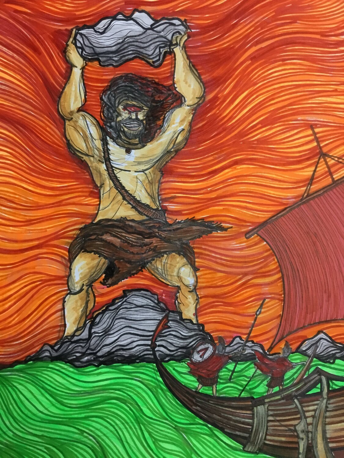 The Tragedy Of Polyphemus Vishal J.Singh Zeichnungen zu verkaufen