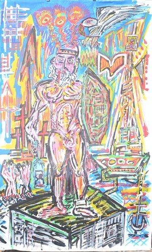 "uno stronzo di Riace" von Mimmo Ferrari, Malerei kaufen auf Select
